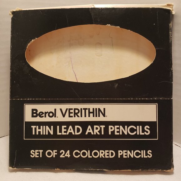 BEROL VERITHIN LEAD ART PENCILS - SET OF 24 COLORED PENCILS - 731 - TRUE VINTAGE - Picture 7 of 12